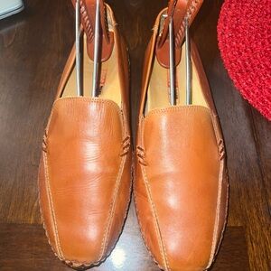 PIKOLINOS Tan Leather Slip-On Loafers